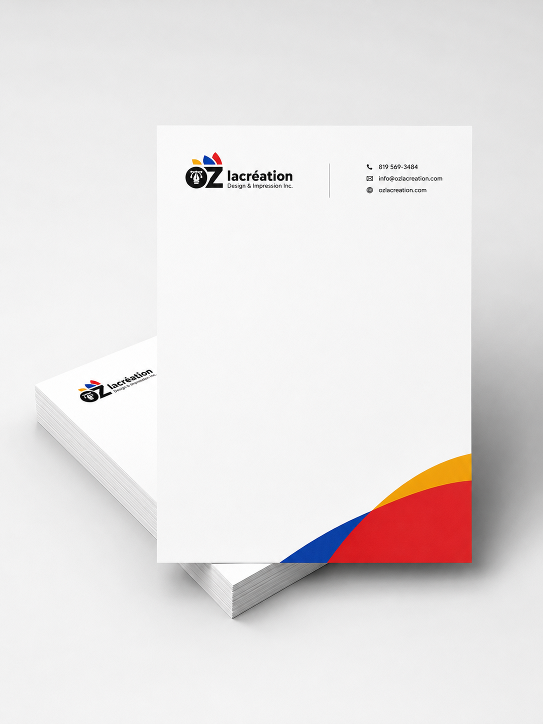 Papier en-tête OZlaCréation